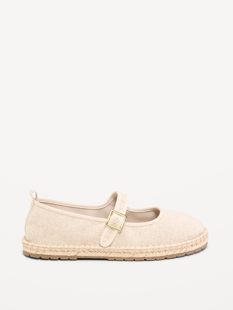 Mary Jane Espadrille Flats for Women