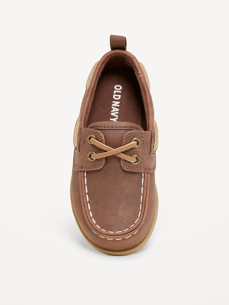 Faux-Suede Boat Shoes for Toddler Boys