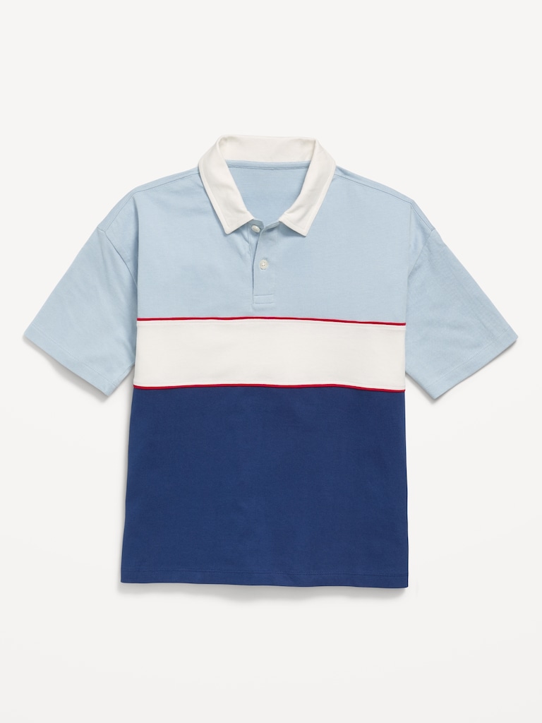 Oversized Short-Sleeve Polo Shirt for Boys