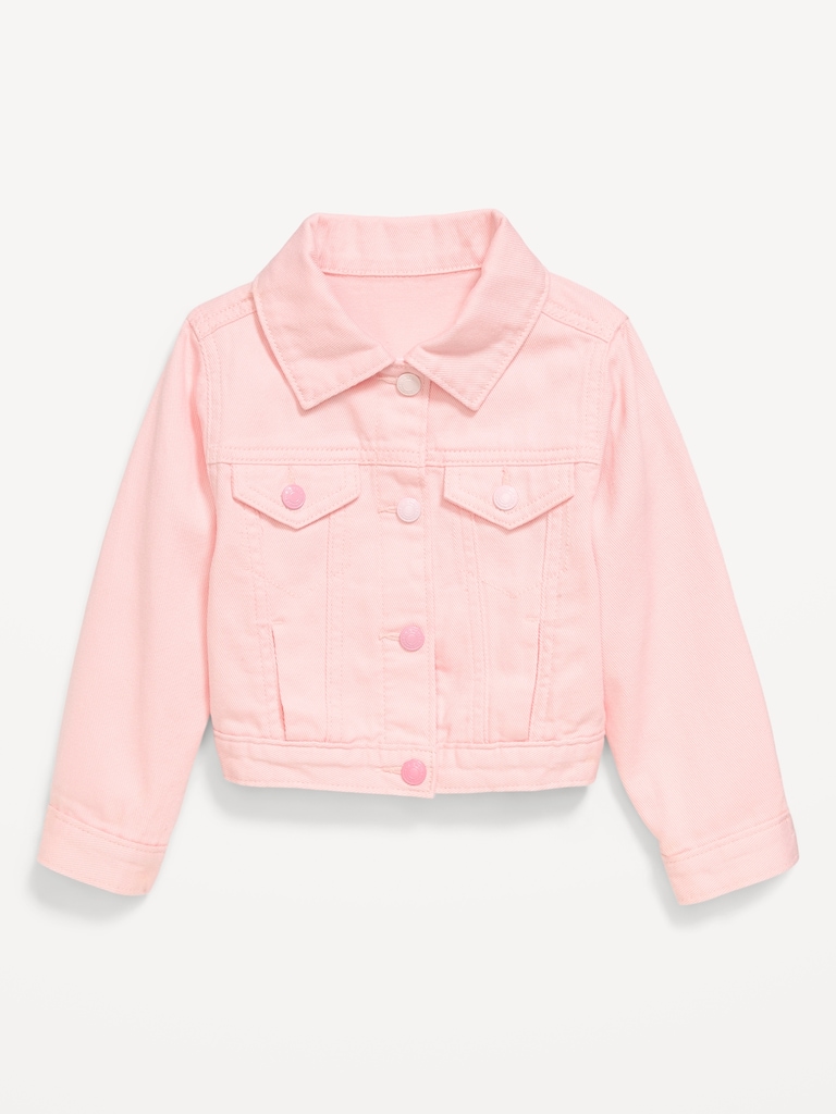 Cropped Twill Jacket for Toddler Girls