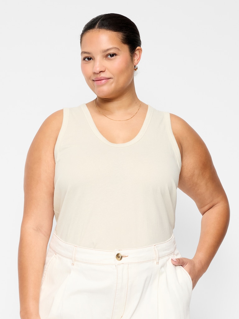 Relaxed Scoop-Neck Tank Top