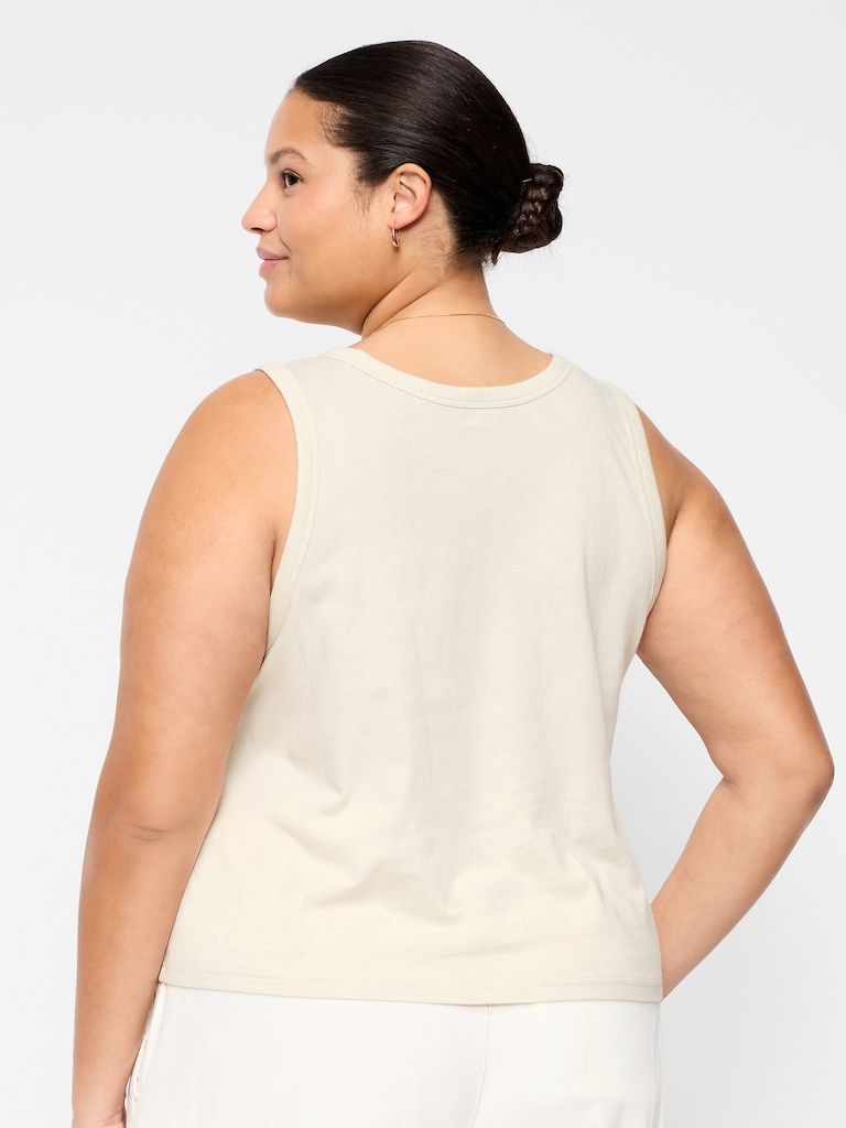 Relaxed Scoop-Neck Tank Top