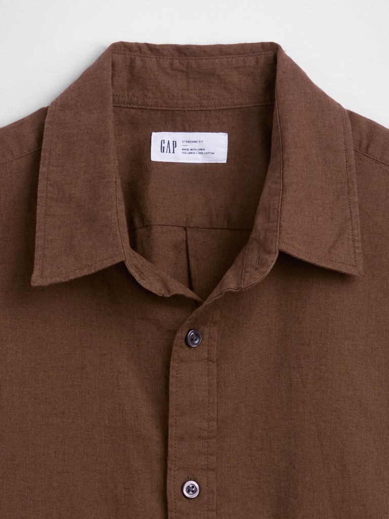 Linen-Blend Shirt in Standard Fit