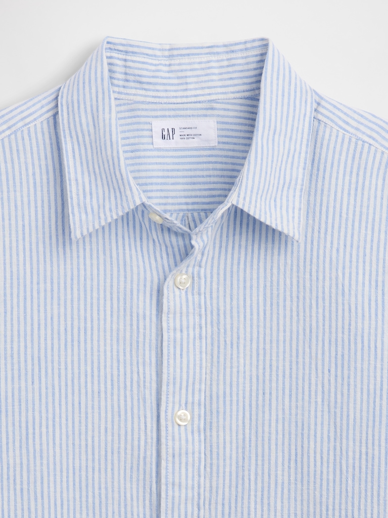 Linen-Blend Shirt in Standard Fit