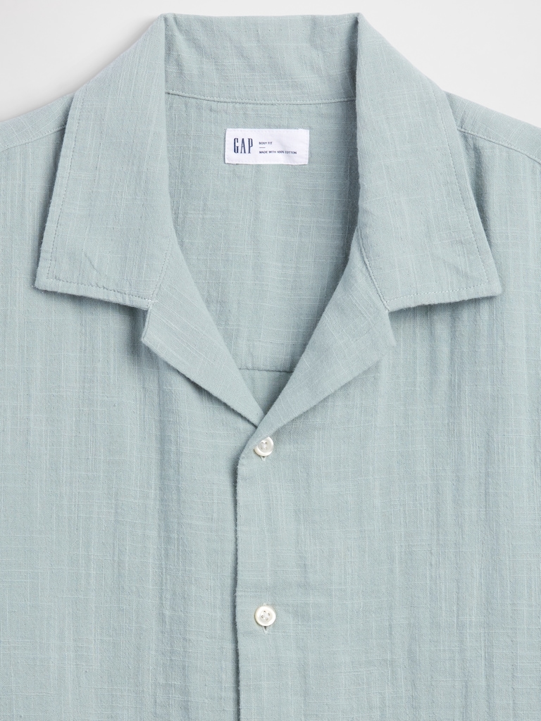 Gauze Vacay Shirt in Boxy Fit