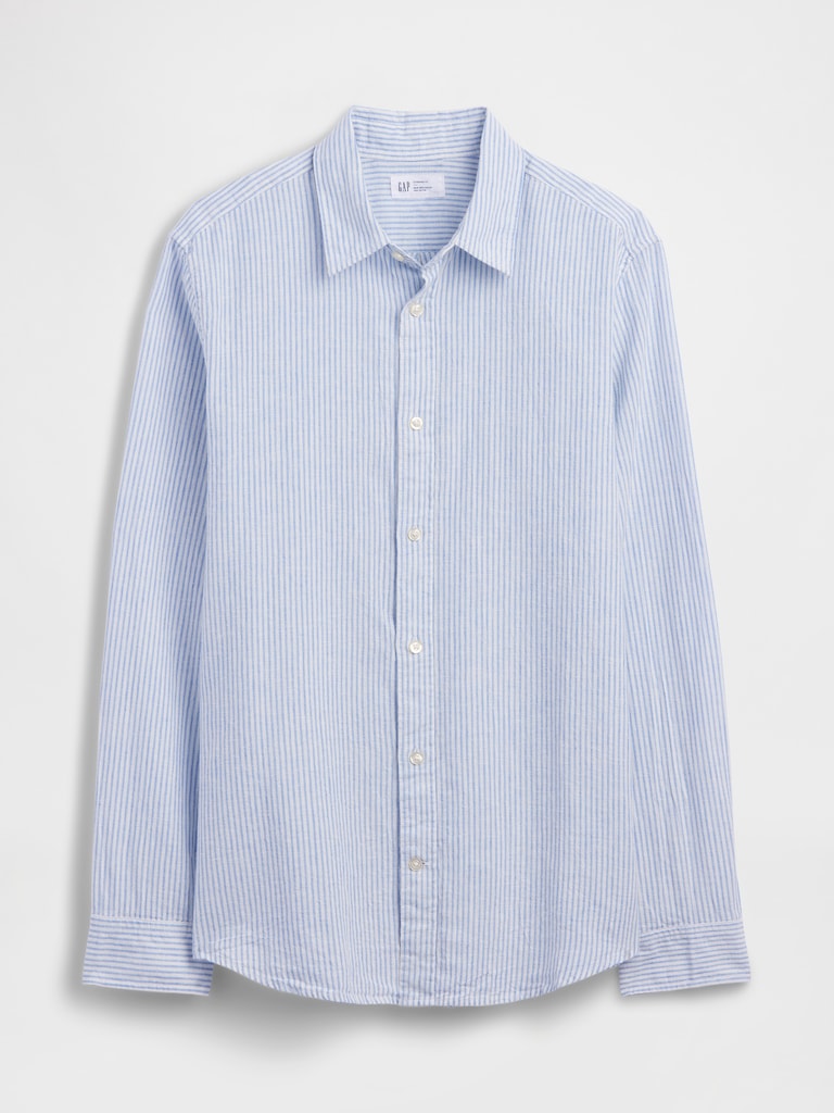 Linen-Blend Shirt in Standard Fit