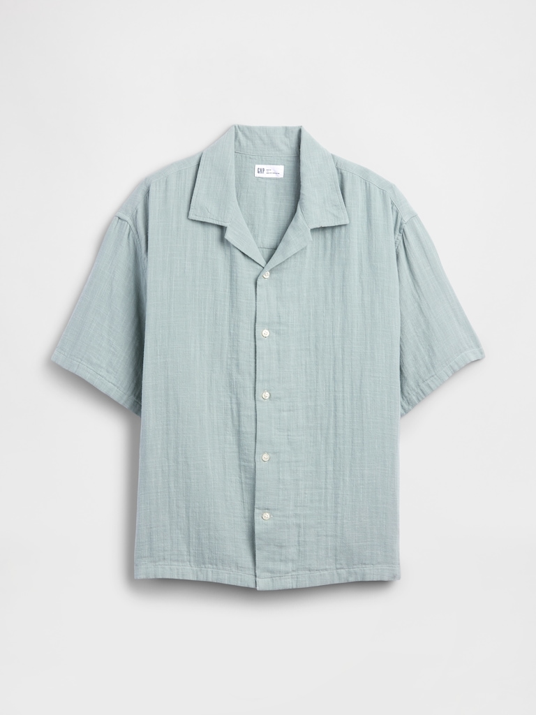 Gauze Vacay Shirt in Boxy Fit