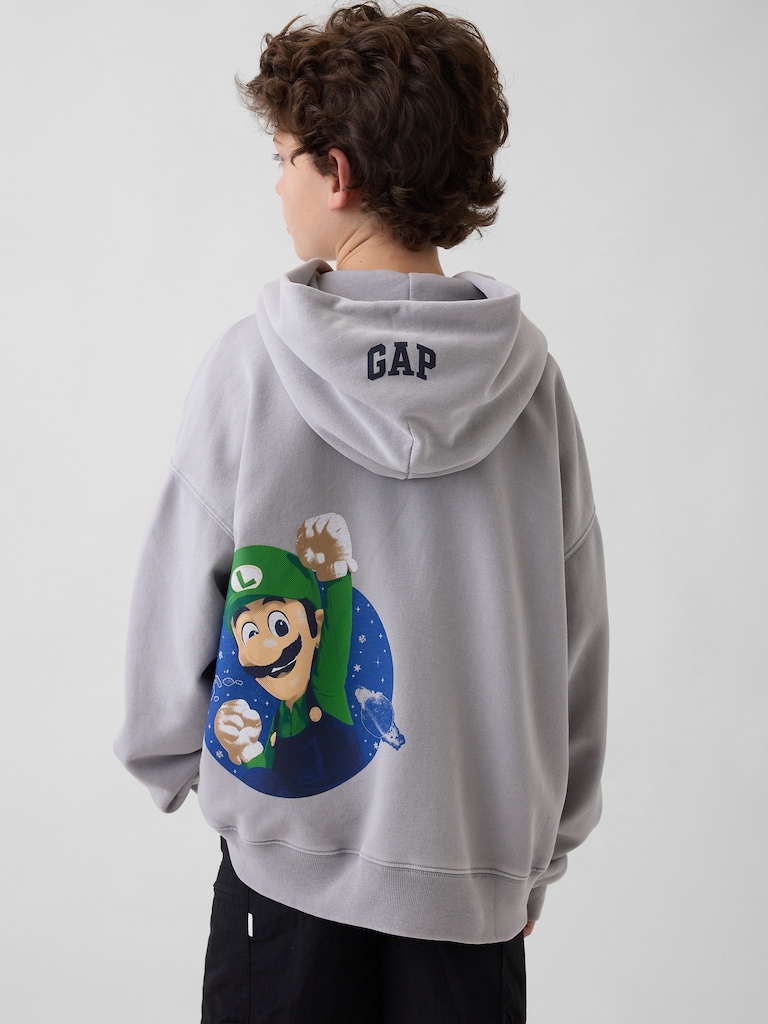 Kids Super Mario VintageSoft Relaxed Hoodie