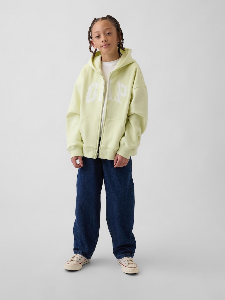 Kids VintageSoft Logo Zip Hoodie