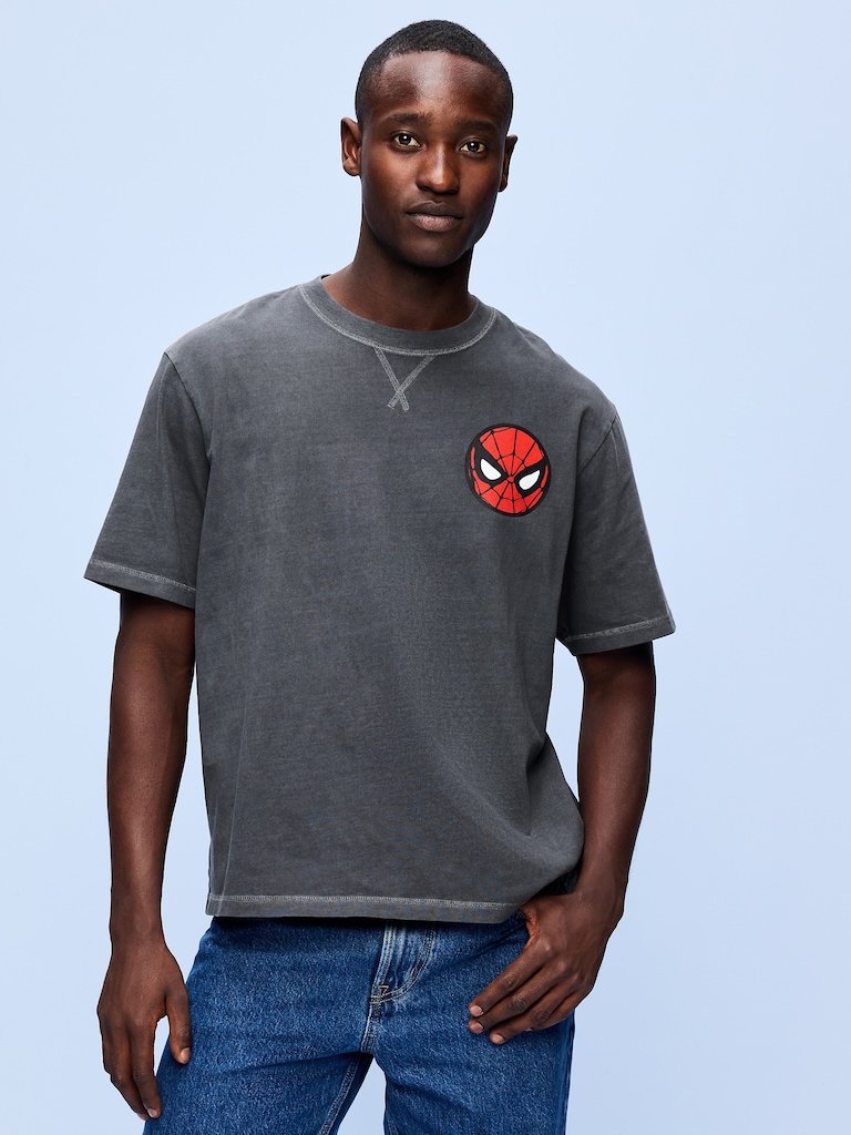 Old Navy x Marvel Spider-Man Boxy Heavyweight Graphic T-Shirt for Men