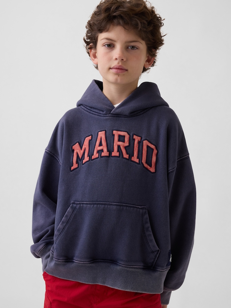 Kids Super Mario VintageSoft Relaxed Hoodie