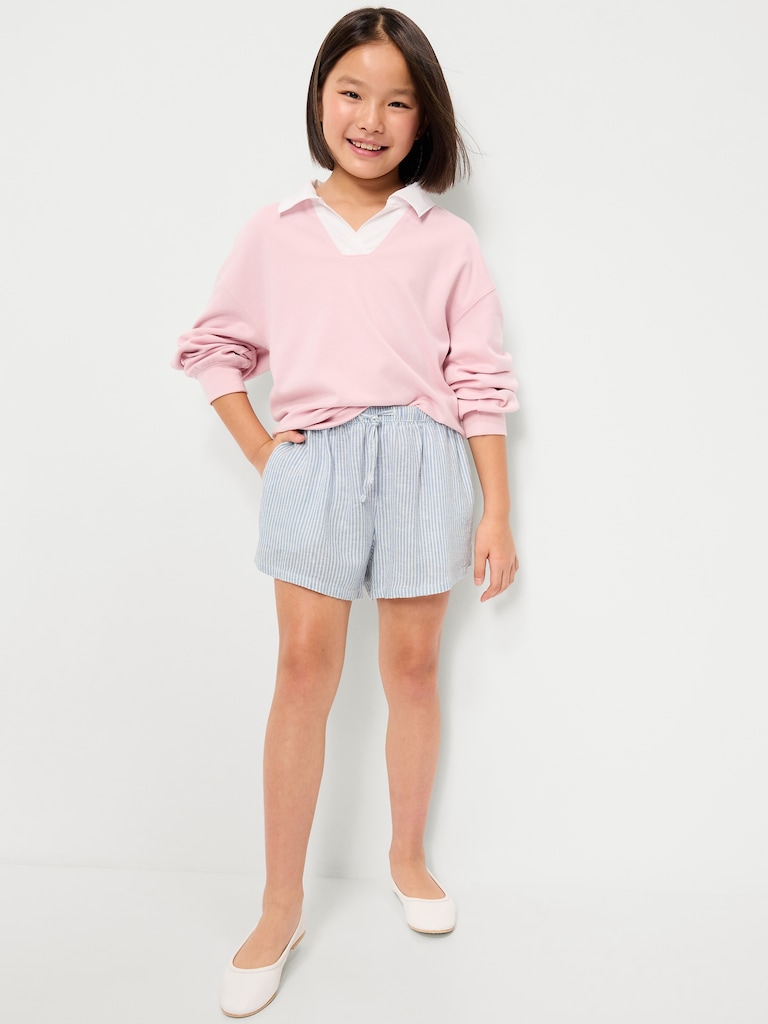 Printed Linen-Blend Shorts for Girls