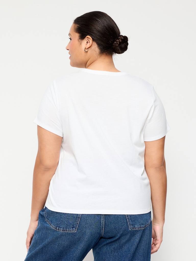 Crew-Neck Flag Graphic T-Shirt