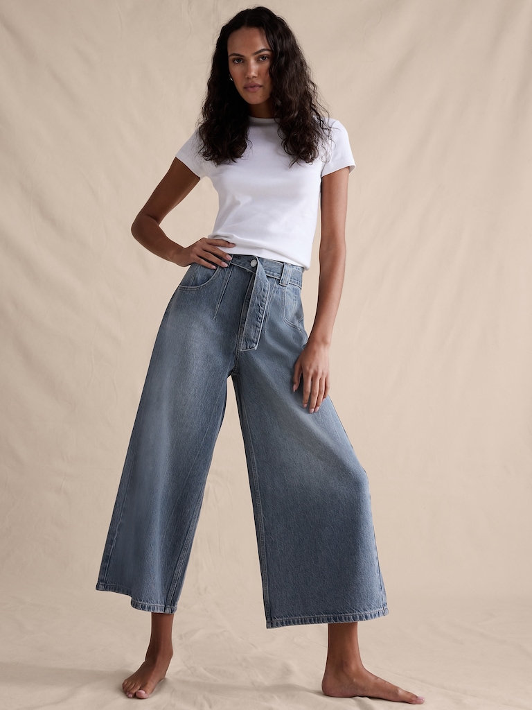 Ultra-High Rise Lightweight Culotte Jean