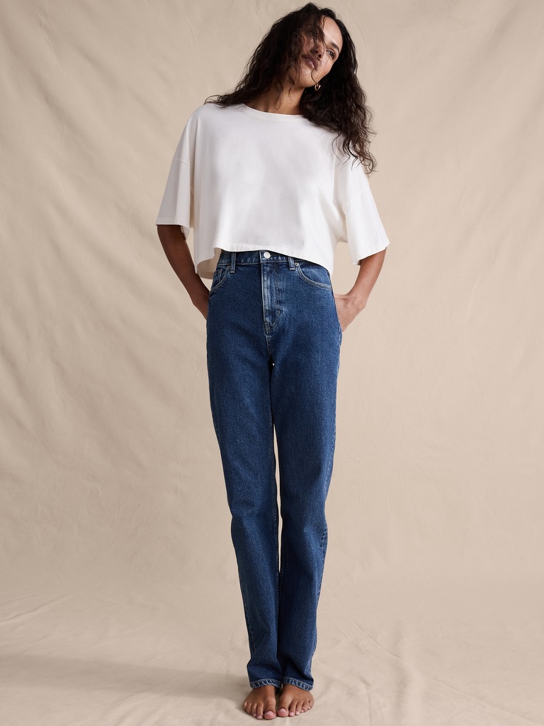 High-Rise 90S Straight Jean