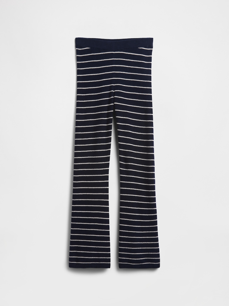 Kids Pull-On Stripe Sweater Leggings