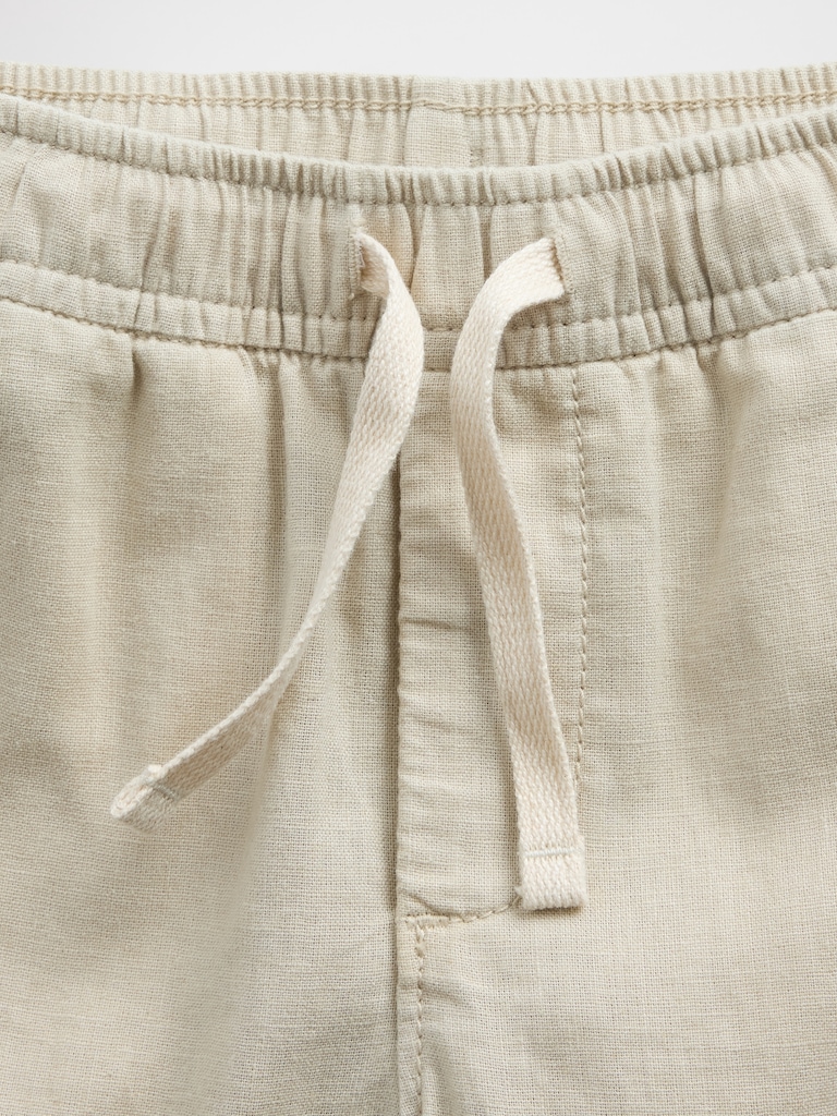 babyGap Pull-On Tapered Linen-Blend Pants