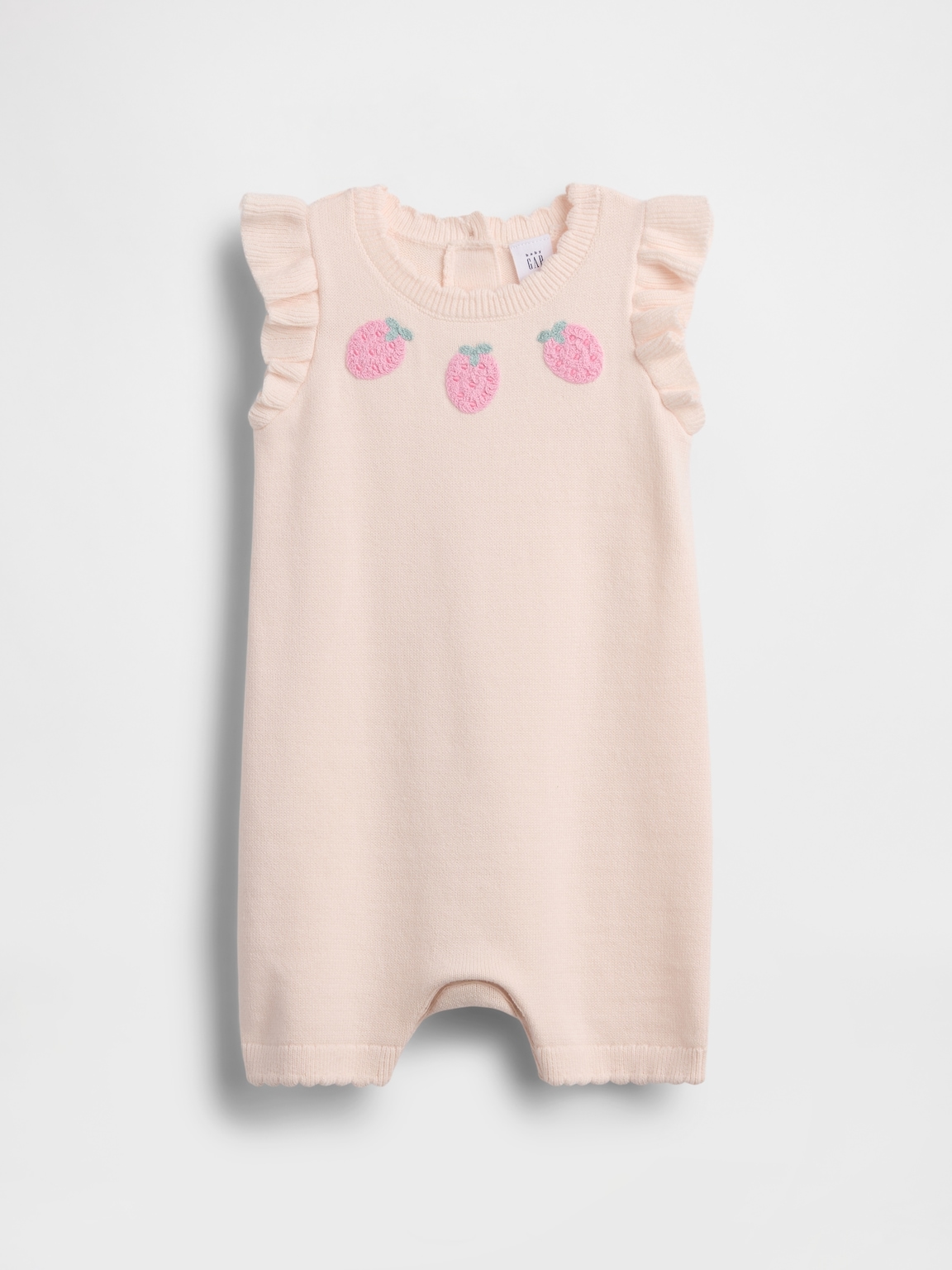 Baby Strawberry Sweater Shorty One-Piece
