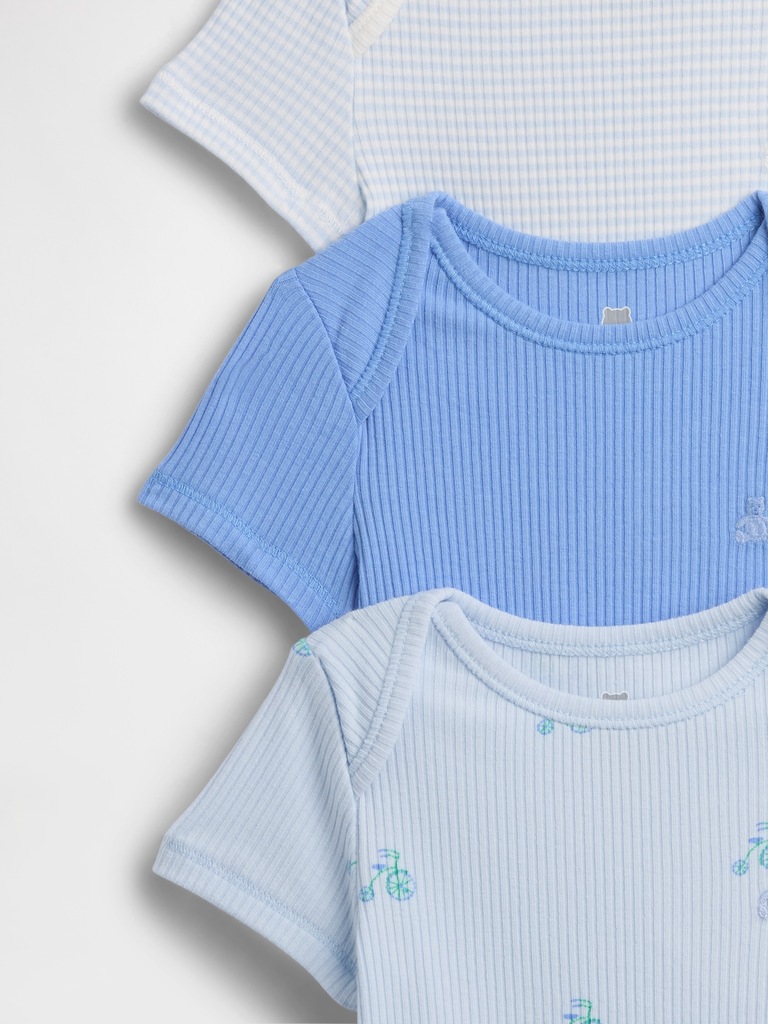 Baby First Favorites TinyRib Bodysuit (3-Pack)