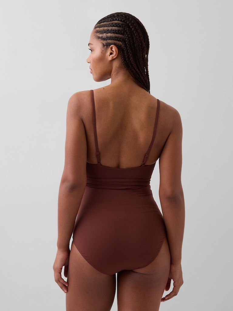 Cutout Wrap One-Piece Swimsuit