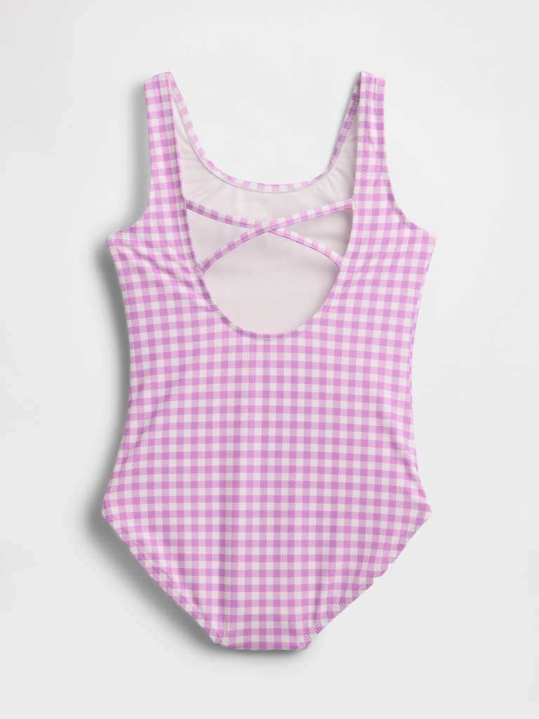 Kids Cross-Back One-Piece Swimsuit