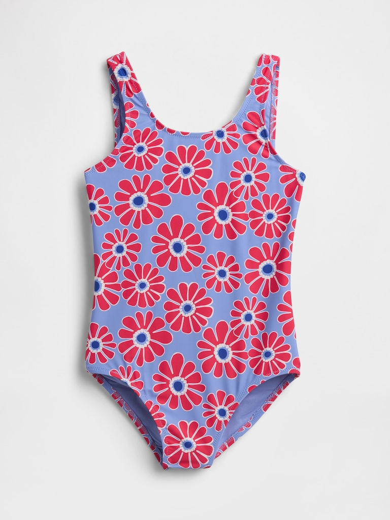 Kids Cross-Back One-Piece Swimsuit
