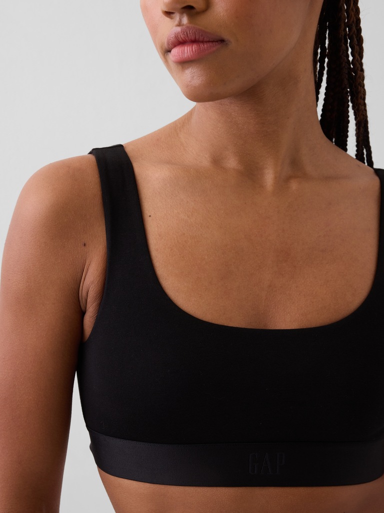 Organic Stretch Cotton Gap Logo Bralette