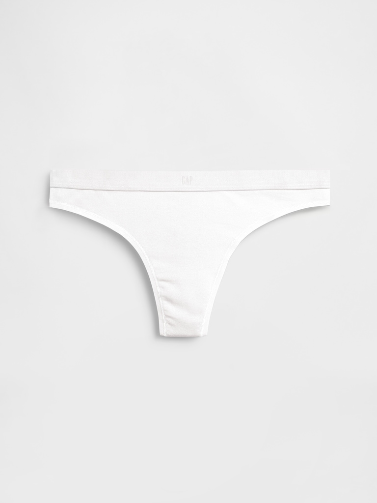 Organic Stretch Cotton Logo Thong
