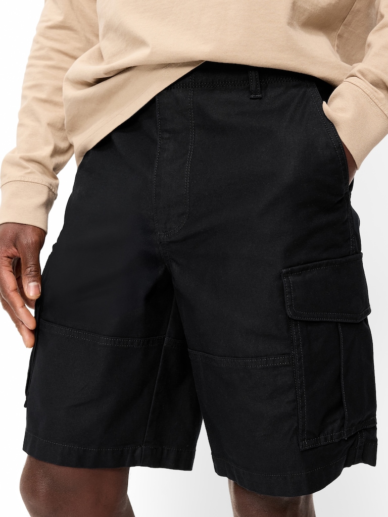 90's Loose Lived-In Cargo Shorts -- 10-inch inseam