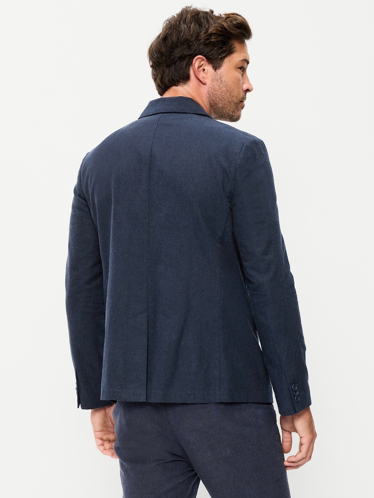 Relaxed Unlined Linen-Blend Blazer