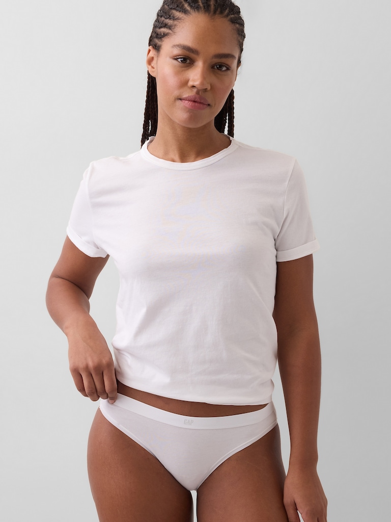 Organic Stretch Cotton Logo Bikini