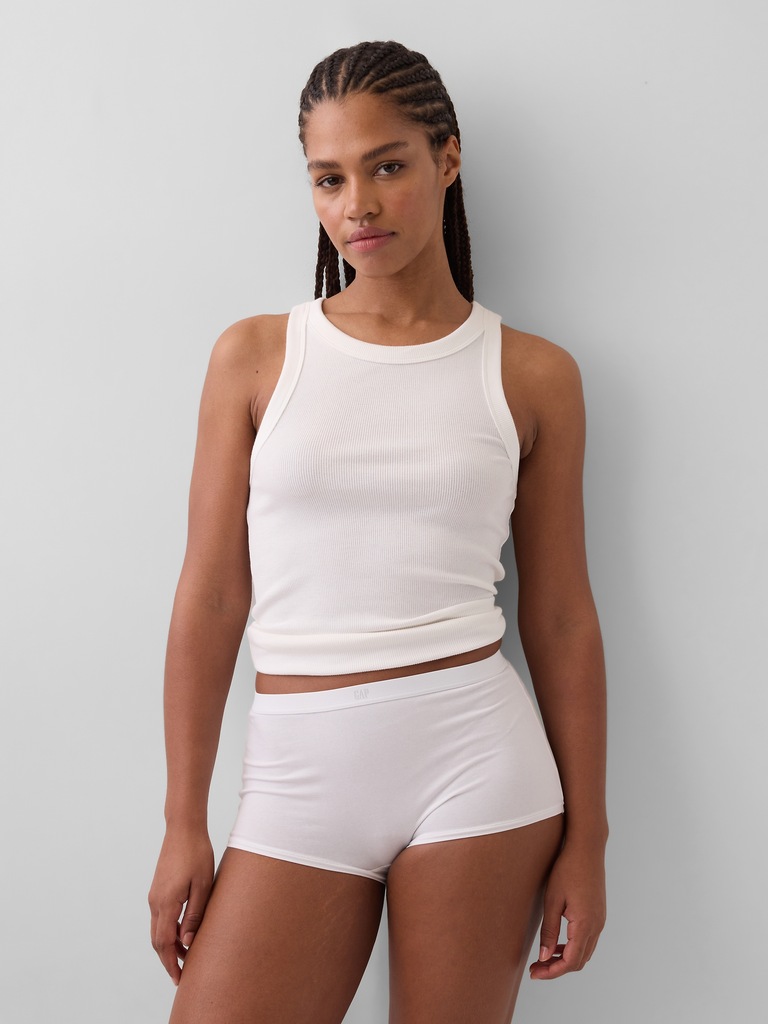 Organic Stretch Cotton High Rise Shorty