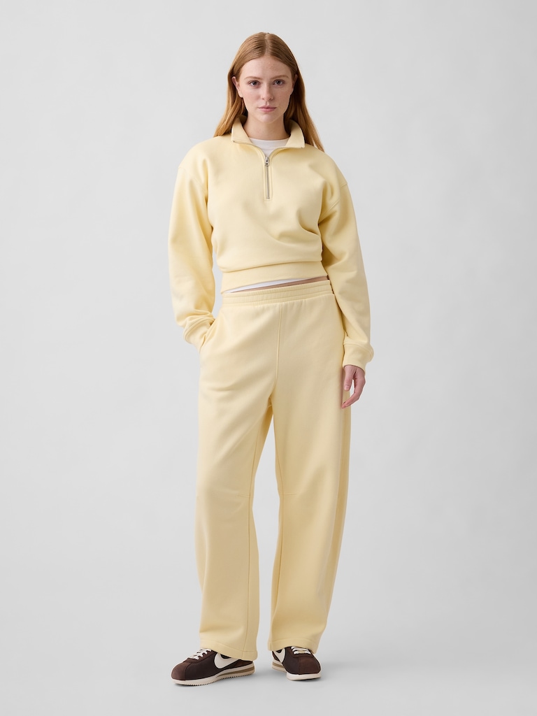 Oversized Fleece Half-Zip Sweatshirt