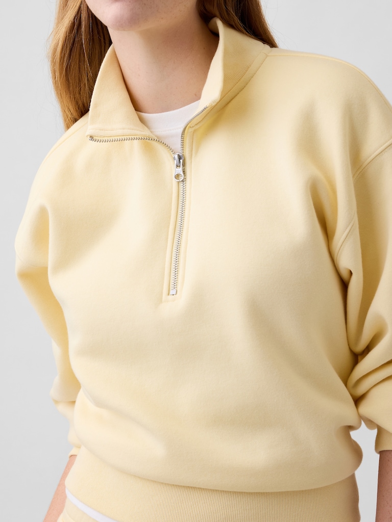 Oversized Fleece Half-Zip Sweatshirt