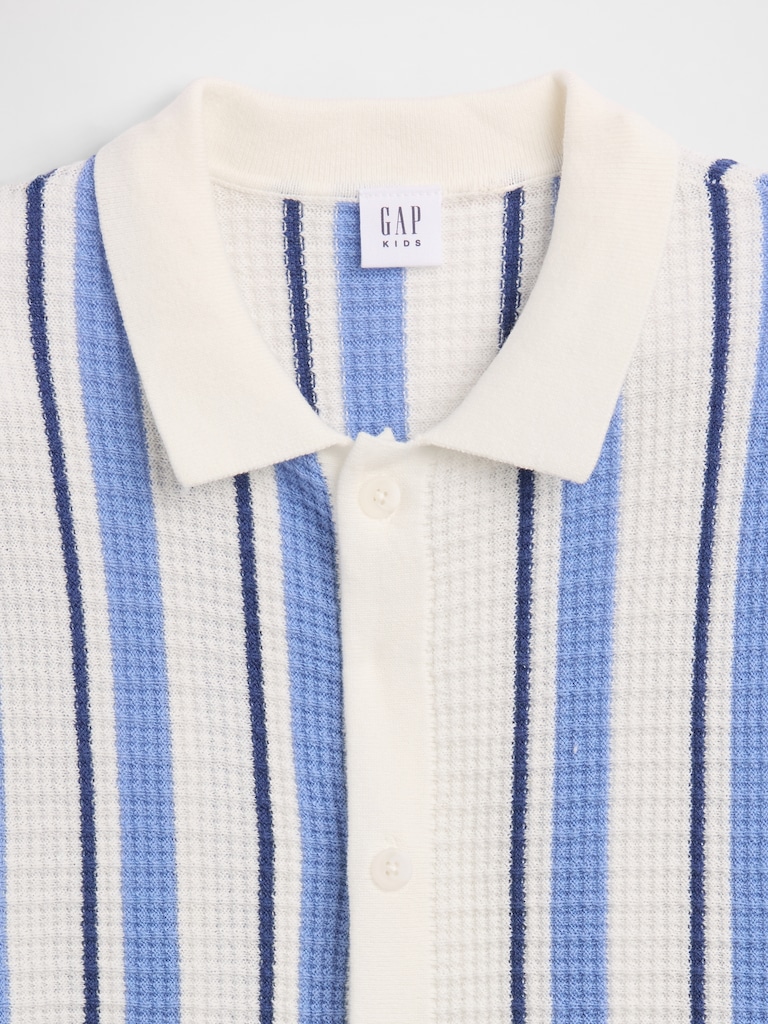 Kids Relaxed Textured Sweater Shirt