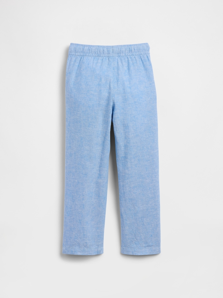 babyGap Pull-On Tapered Linen-Blend Pants