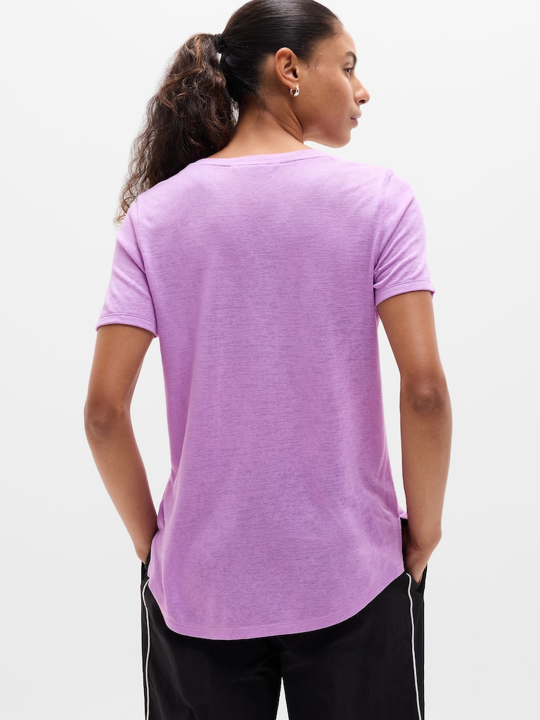 Breezy Scoop V-Neck Tee