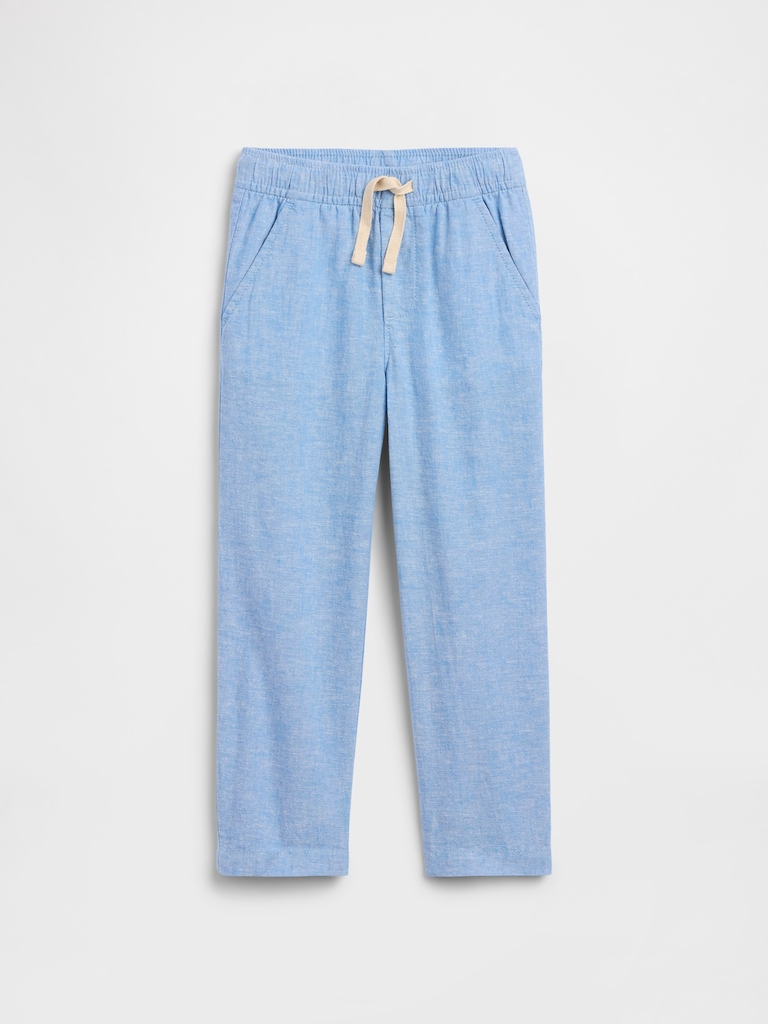 babyGap Pull-On Tapered Linen-Blend Pants