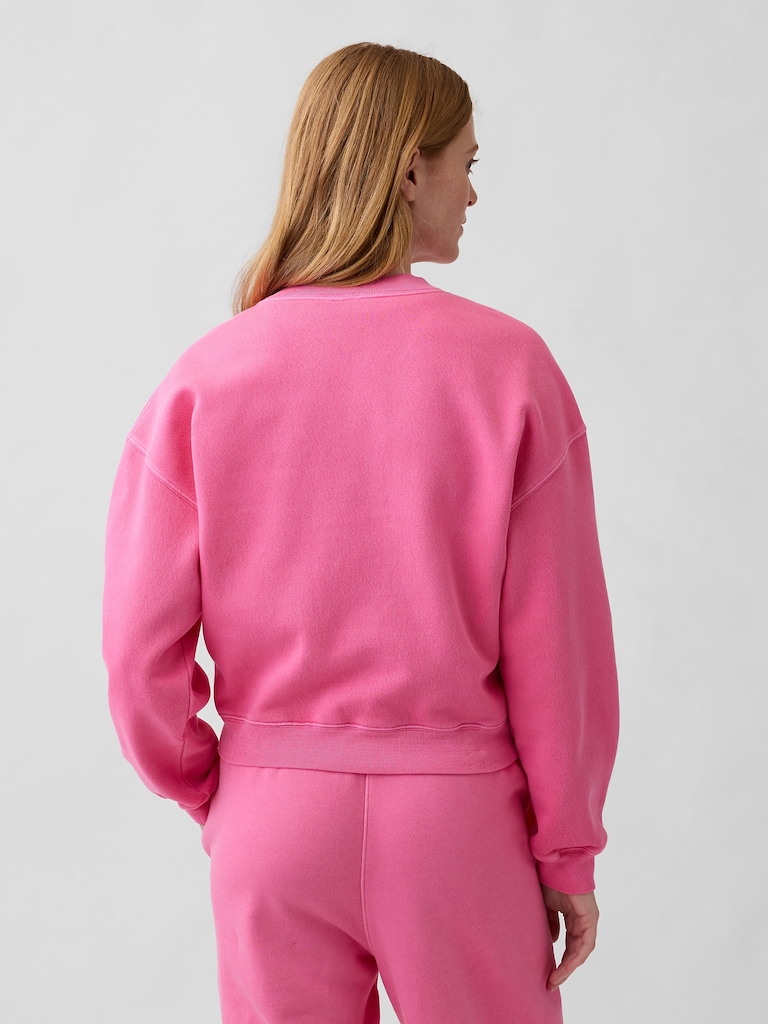 Oversized Wedge V-Neck Sweatshirt