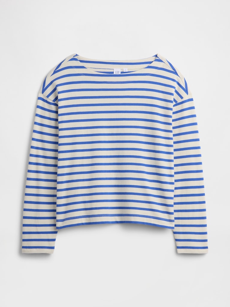 Stripe Boatneck Top