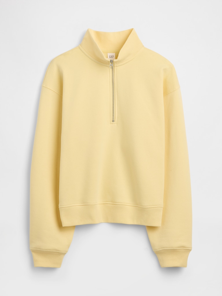 Oversized Fleece Half-Zip Sweatshirt