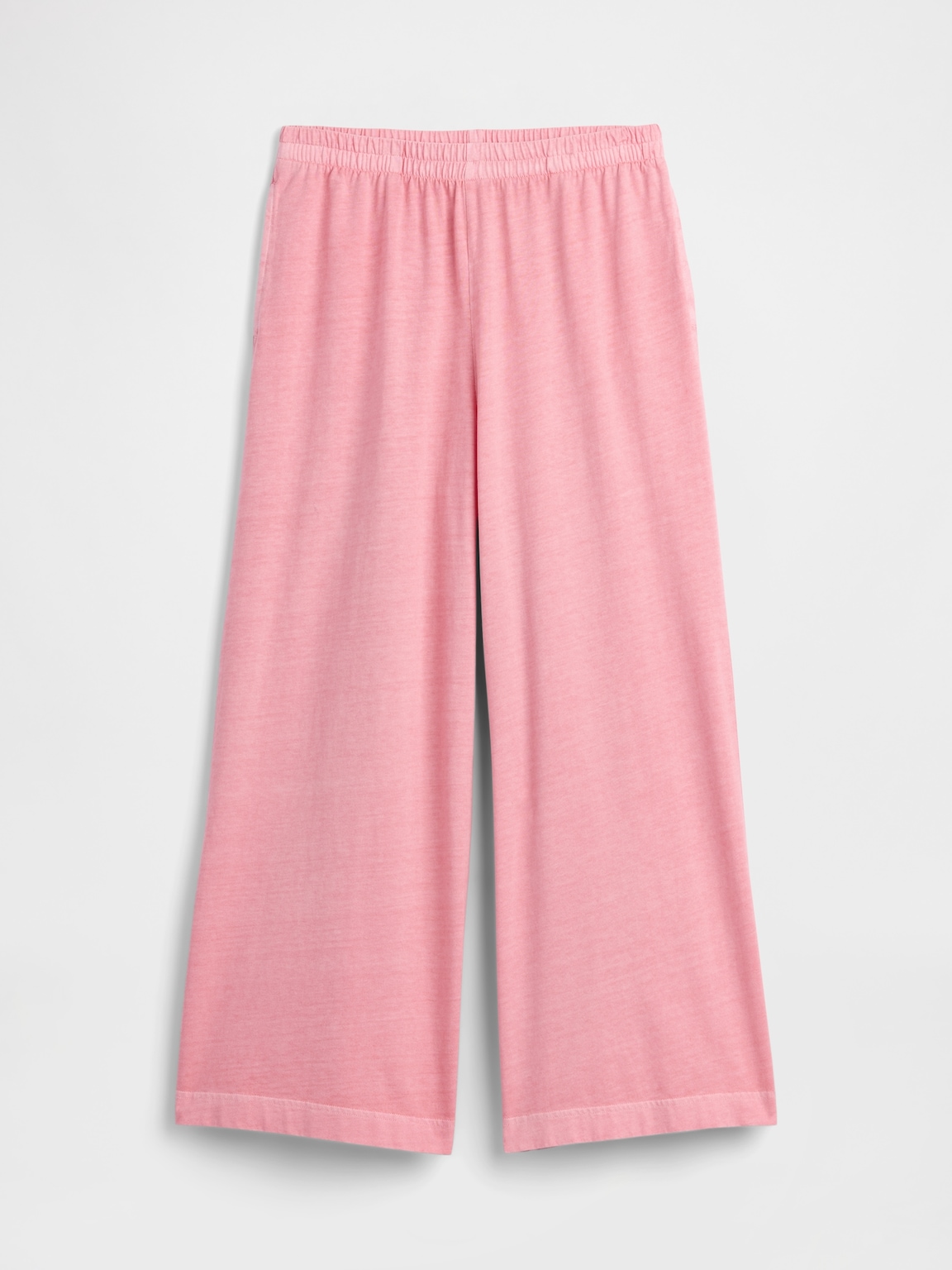 Heavyweight Pull-On Wide-Leg Crop Pants