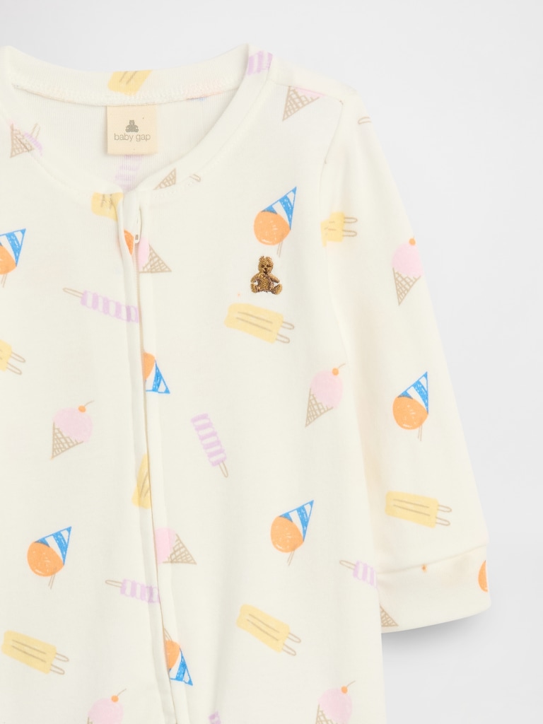 Baby Print Two-Way Zip One-Piece