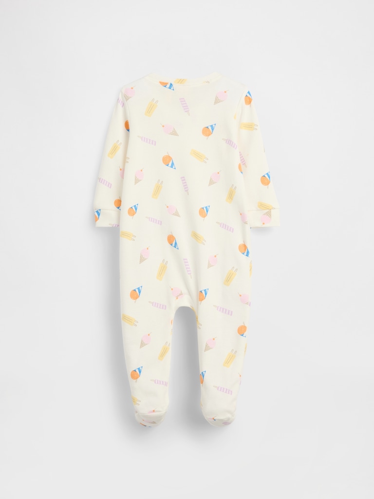 Baby Print Two-Way Zip One-Piece