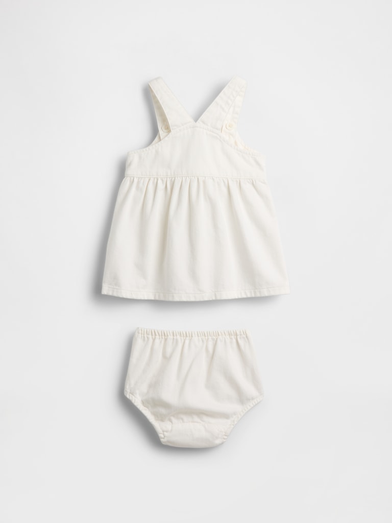 Baby Denim Strawberry Skirtall Set