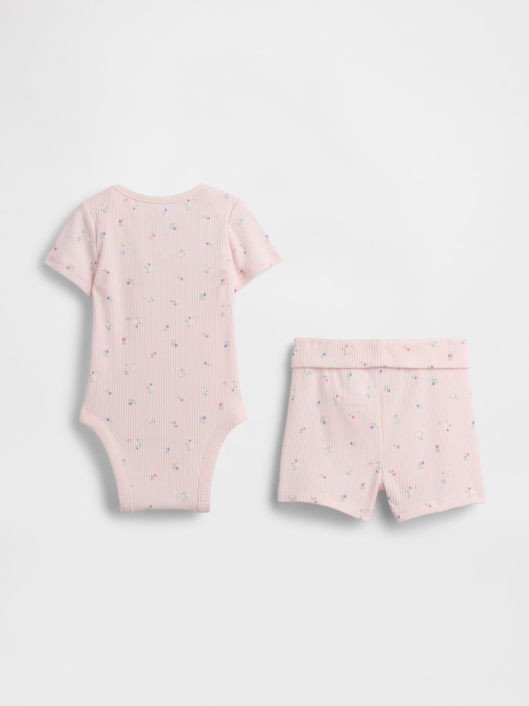 Baby Grow-With-Me TinyRib Short Set