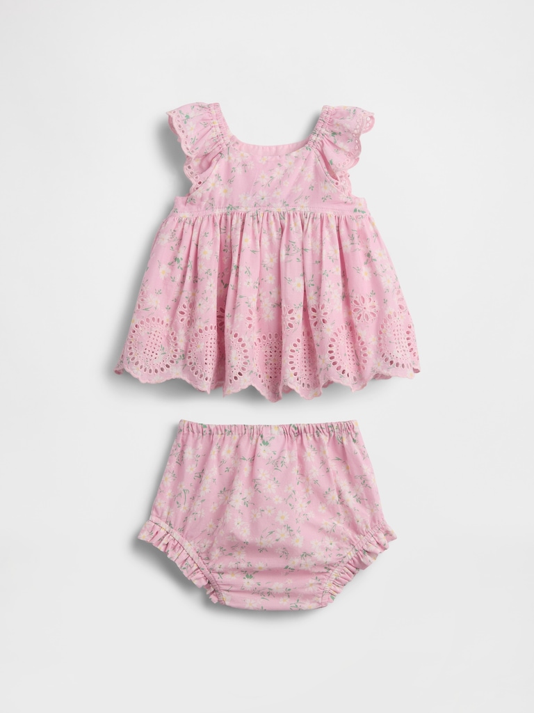Baby Eyelet Outfit Set
