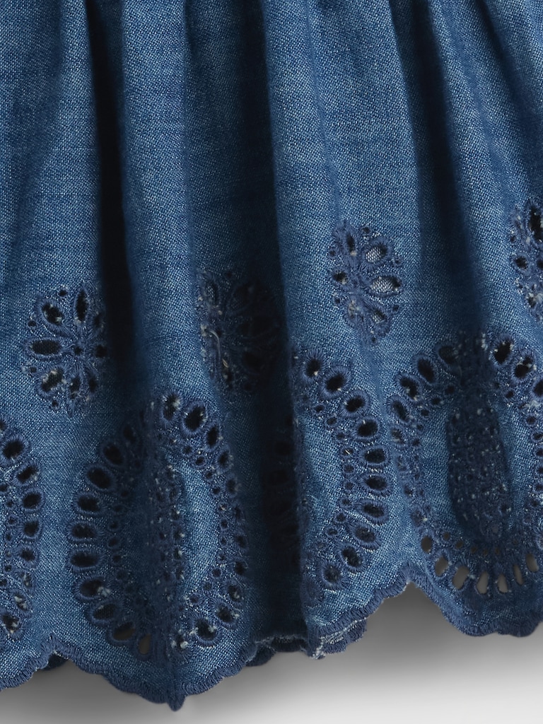 Baby Denim Eyelet Outfit Set