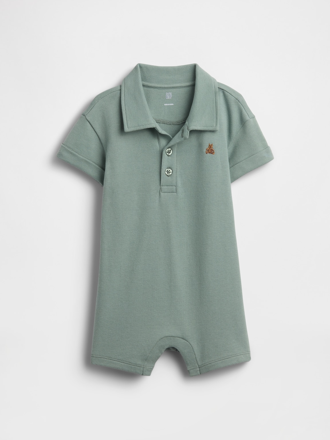 Baby Pique Polo Shorty One-Piece