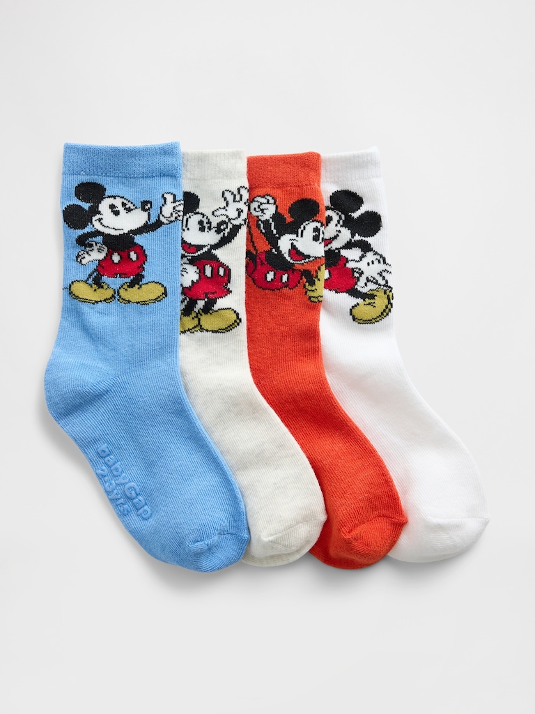Gap × Disney Toddler Mickey Mouse Crew Socks (4-Pack)